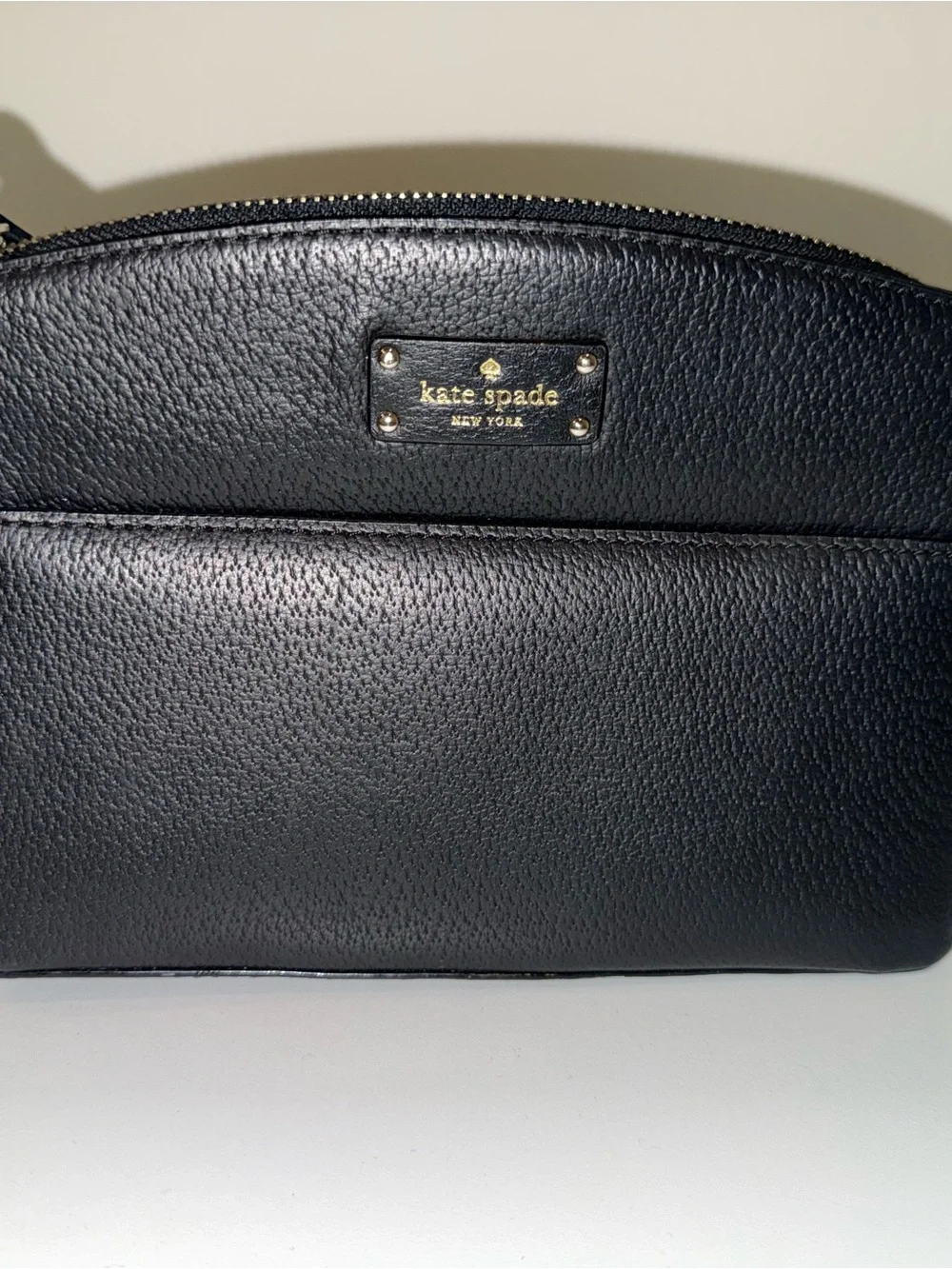 Kate Spade Black Leather Logo Interior Purse